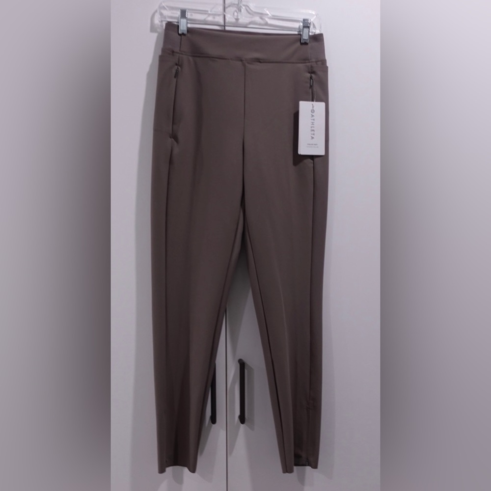 NWT Athleta Stellar Tight Euroluxe Wrinkle Resistant UPF Sz 6 Stretch Gray